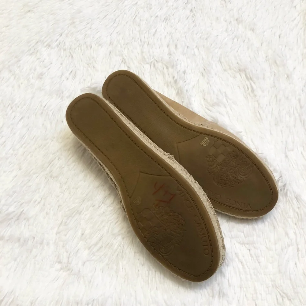 Vince Camuto Beige Suede Espadrille Shoes Sz 8 - Picture 8 of 11